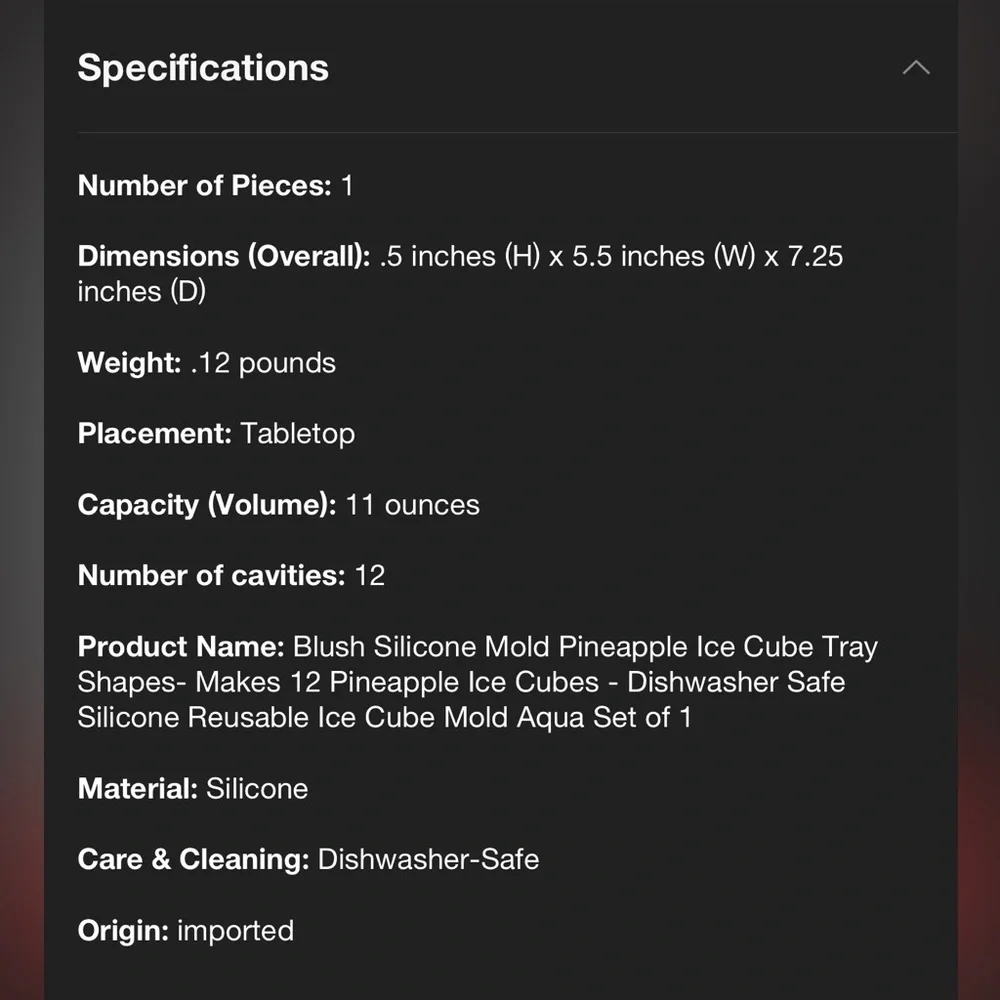 Pineapple Ice Cube Tray NWT - Picture 4 of 5